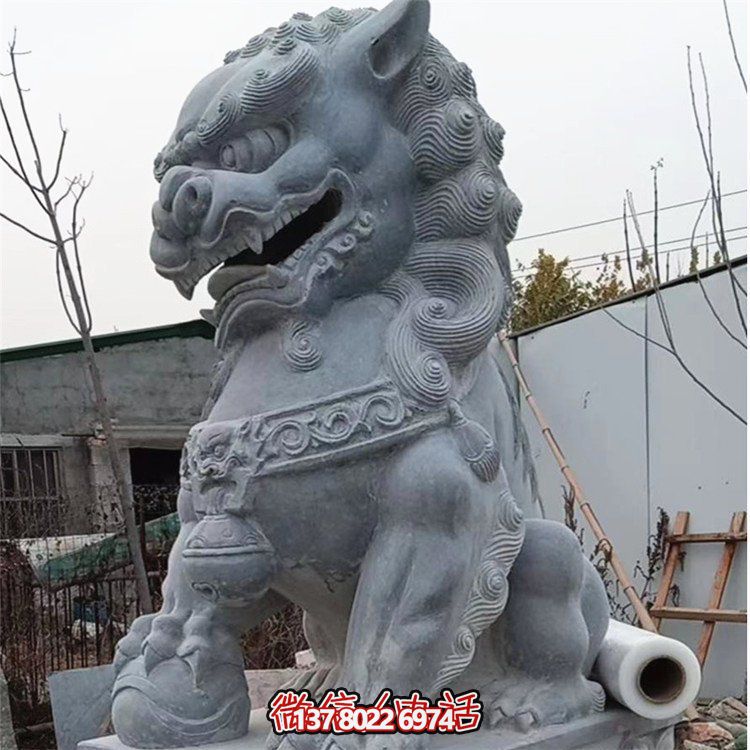 豪華庭院大型獅子雕塑，招財(cái)進(jìn)寶，鎮(zhèn)宅門口裝飾