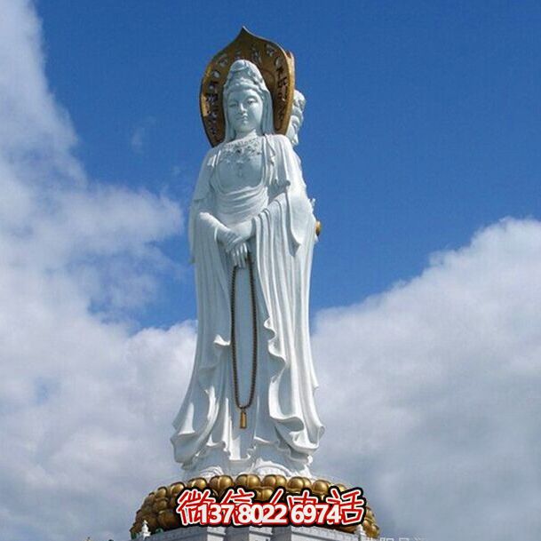 古老石雕觀音菩薩雕塑，景區大型面積景點