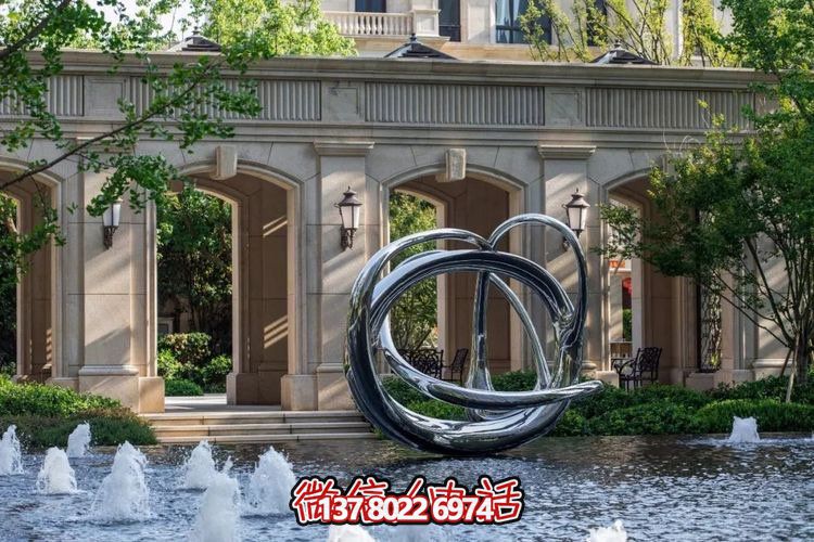 創(chuàng)意不銹鋼抽象藝術景觀雕塑擺件，點綴小區(qū)水池