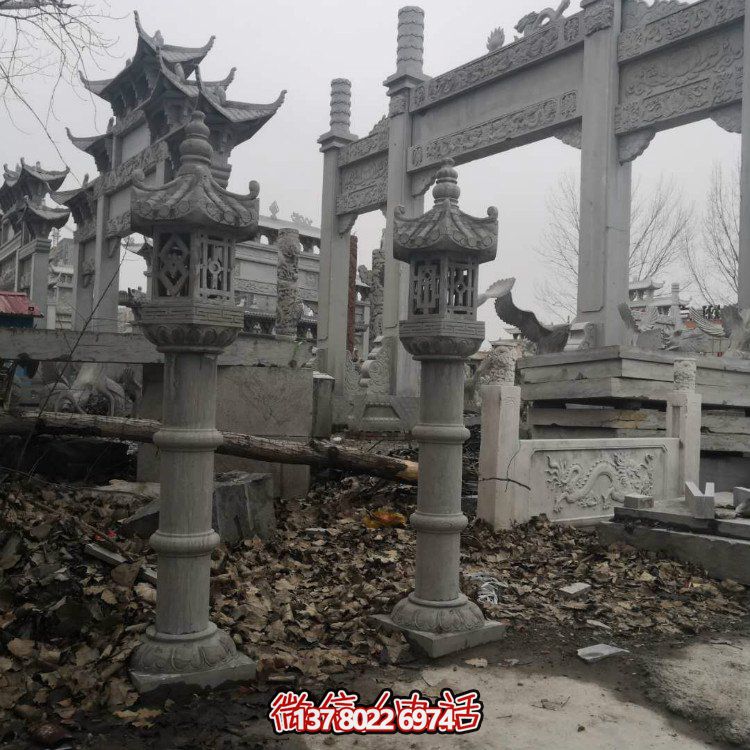 精美石雕創意石燈，提升庭院景觀美感