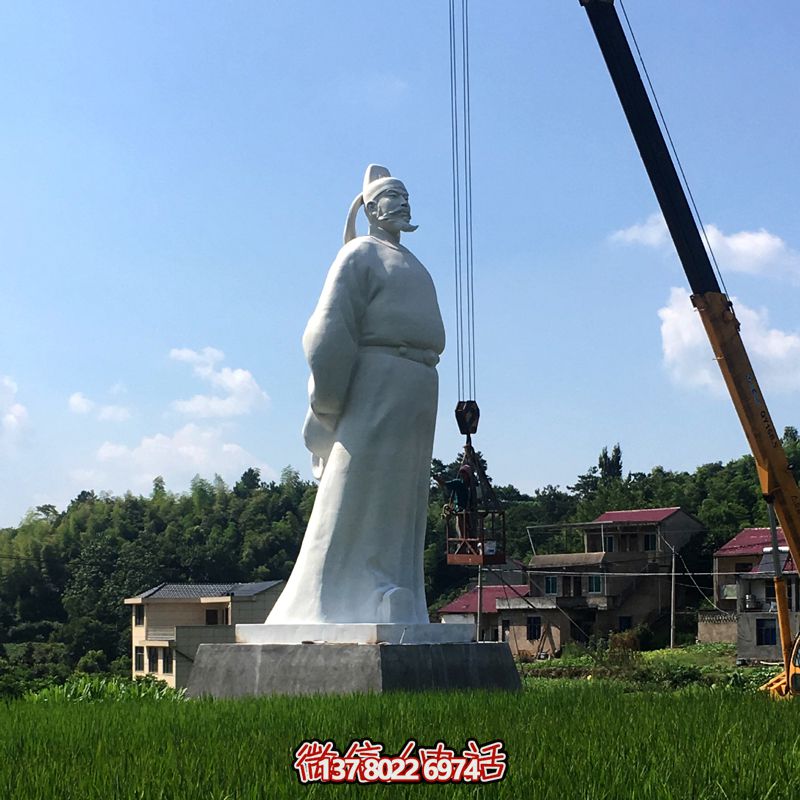 李白漢白玉雕塑，賞詩仙魅力，游覽大型景區公園
