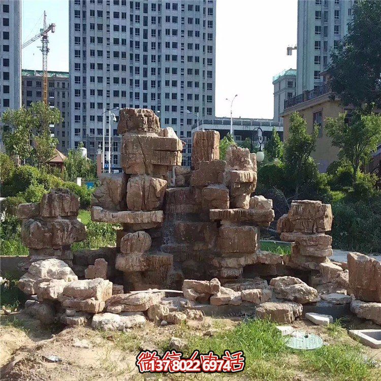 疊石假山，小區(qū)園林人造假山水景